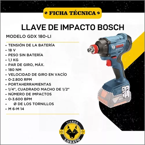 Taladro 1/2+ Atornillador de Impacto 1/2 18V Bosch