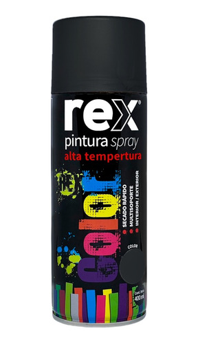 Pintura Aerosol Spray Alta Temperatura Secado Rápido Rex