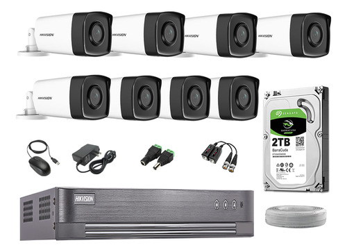 Cámaras Seguridad Exterior Kit 8 It3f Full Hd + Disco 2tb Wd