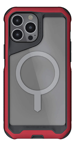 Carcasa De Aluminio Para iPhone 13 Pro Max - Marca Ghostek Modelo Atomic - Roja