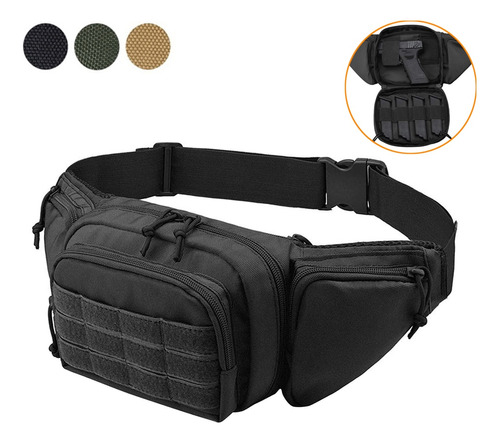 Riñonera Táctica Con Funda Para Pistola, Riñonera Militar