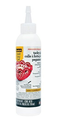 Pegamento Scotch Tacky De Secado Rápido, 4 Oz, Blanco