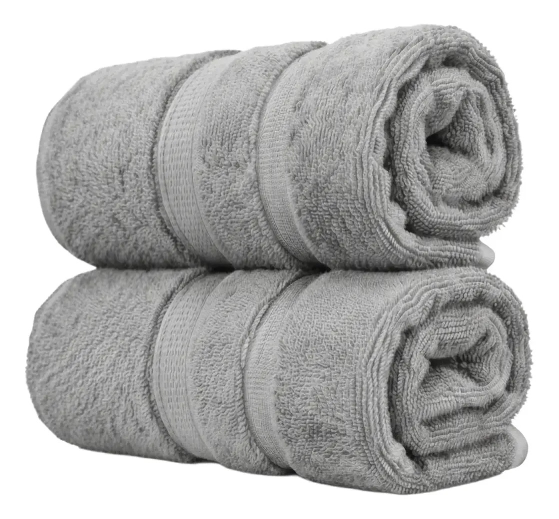 2pcs Juego Toallas Baño Completo Grande 130x70cm Lana Suave Color Gris Claro Lisa | Paquete de Dos Toallas para Cuerpo | Hechas de Lana Coral Suave y Absorbente de Microfibra