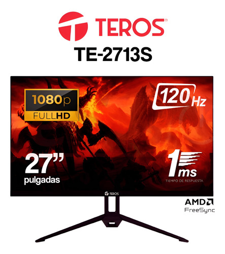 Monitor Teros Te-2713s 27 Ips Full Hd 120hz 1ms
