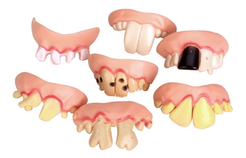 5pcs Dientes Divertidos De Broma Juguete Para Fiesta De