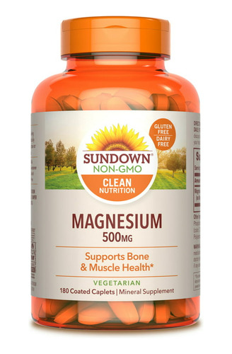 Magnesio 500mg,180 Tabletas Sundown 