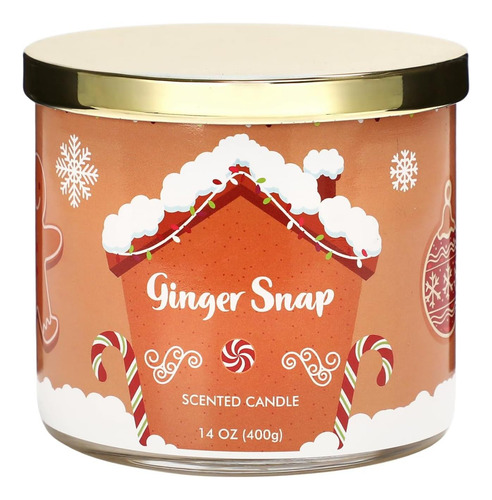 Vela De Navidad, Vela Perfumada Con Pan De Jengibre, Vela Pe