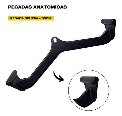 Kit 8 Puxadores Anatômicos Emborrachados Para Musculação