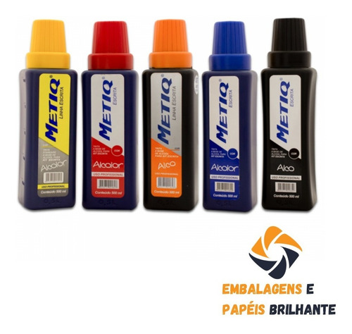 Kit C/ 3 Tinta P/cartaz Da Metiq Alcolor 500ml