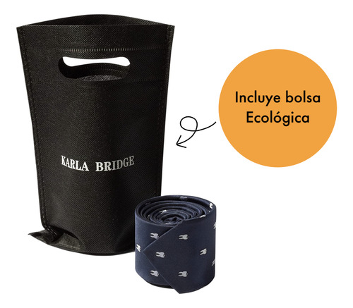 Corbata Ajedrez Algodón Estampado Azul Colección Limitada Kb