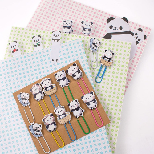 Pandaonly 30 Marcapagina Panda Clip Papel 3 Juego Clips 1