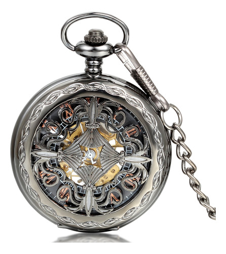 Jewelrywe Huntercase Fob Reloj De Bolsillo Mecanico Esfera D