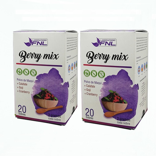 Berry Mix 2x20 Sobres C/upolvo Maqui Calafate Goji Cranberry