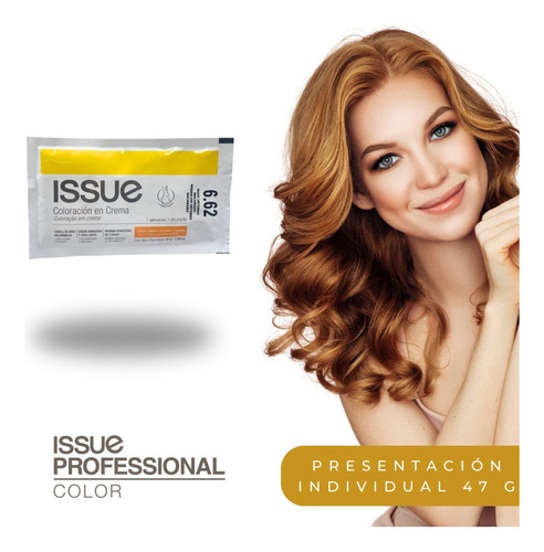 Tinte Capilar En Crema. Issue Baseline. Sachet 47g Tono 6.62 Rojo Intenso Nacarado