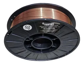 Rollo Alambre Para Soldar Soldadora Cobre Cobreado Con Gas Mig Mag Hertex 70s 0.8mm 5kg