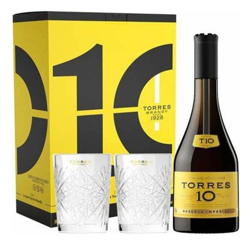 Brandy Torres 10 700ml Mas 2 Vasos Coleccionables