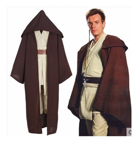 Traje De Traje De Jedi, Túnica, Túnica, Uniforme Con Capucha