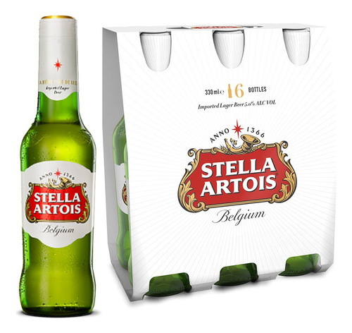 Cerveza Stella Artois European Pale Lager 330 mL 6 unidades