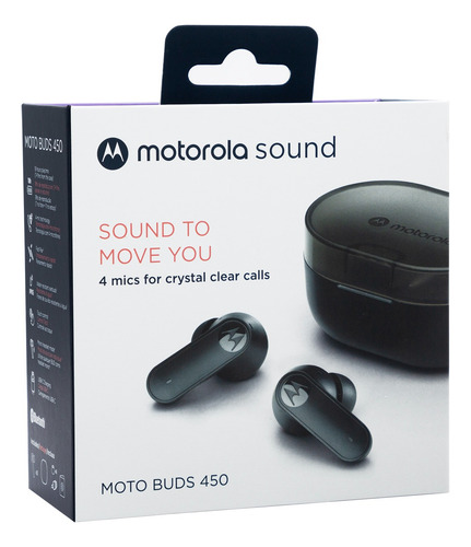 Audífono Motobuds Mb450 True Wireless Negro Bt 5.0 Motorola