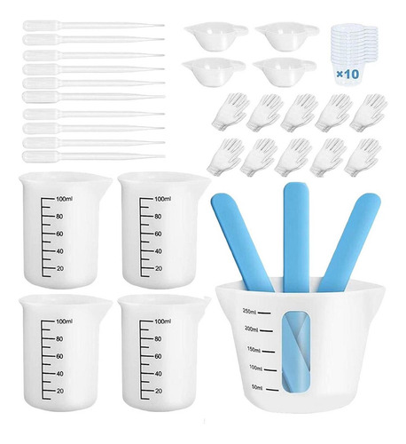 Kit De Herramientas De Tazas Medidoras De Resina De Silicona
