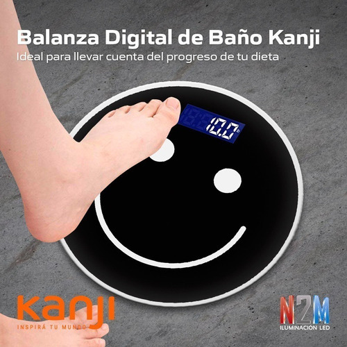 Imagen 7 de 7 de Balanza Digital Baño Electronica Cuerpo Personal 180kg Black