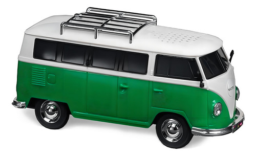 Parlante Portatil Retro Combi Bluetooth Usb Fm Mp3 Verde
