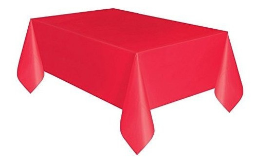 Mantel De Plástico Rojo Rectangular - 54  X 108 