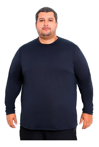 Kit 5 Camisa Plus Size  Longa Camiseta Dry Fit Masculina