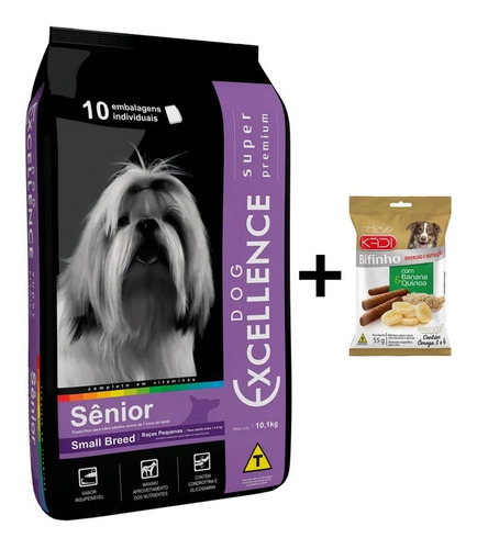 Dog Excellence Sênior Pequeno 10kg + Kadi Carne Banana 55g