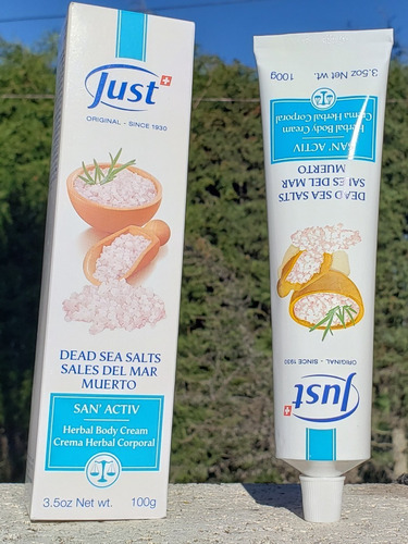 Crema San Activ Swiss Just Con Sales Del Mar Muerto 100 G