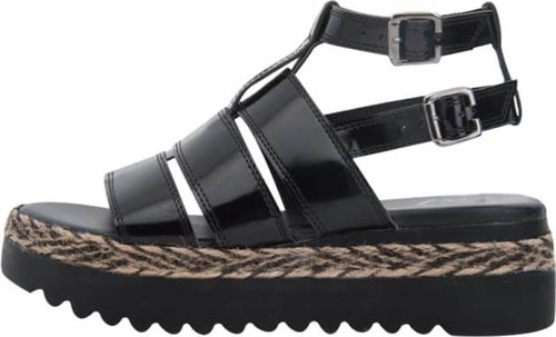 Sandalias De Plataforma Dama Pink  8316 Negro Casual Confort