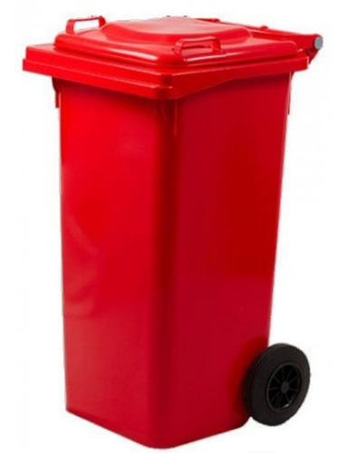 Tacho Contenedor De Basura Rojo 120 Lts