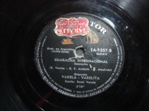 Pasta Orquesta Varela Varelita Rca Victor 1557 C46