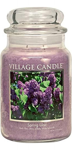 Spring Lilac - Tarro De Boticario De Vidrio Grande, Vela Per