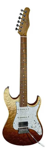 Guitarra eléctrica Tagima Classic Series Stella DW de arce/caoba 2021 transparent brown fade con diapasón de palo de rosa