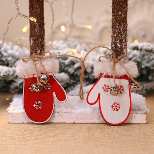 2 Adornos Navideños De Decoración Navideña Guantes