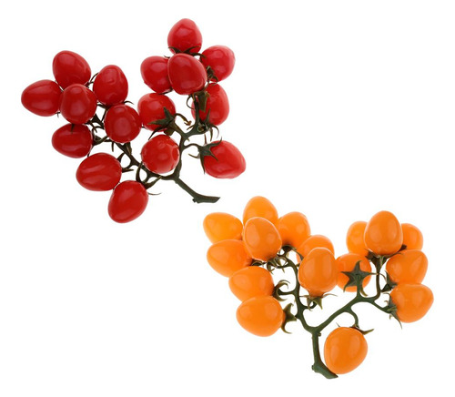 2x Cereza Comida Artificial Accesorios De Fiestas De De