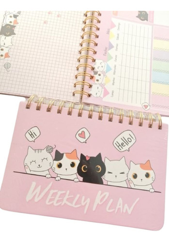 Libreta Planner Gatito - Papelería Kawaii