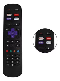 Controle Remoto Compatível Tv Semp Tcl Toshiba Roku Smart