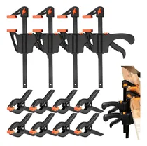 Comprar Kit 12 Prensas Carpintería 4  Con Sargentos Y Abrazaderas