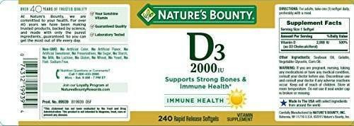 Natures Bounty Vitamina D3 2000 Iu 480 Capsulas Blandas 2 X