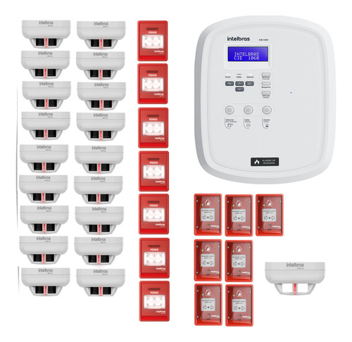 Kit Alarme Incêndio Endereçavel Intelbras Cie 1060 Dfe Ame