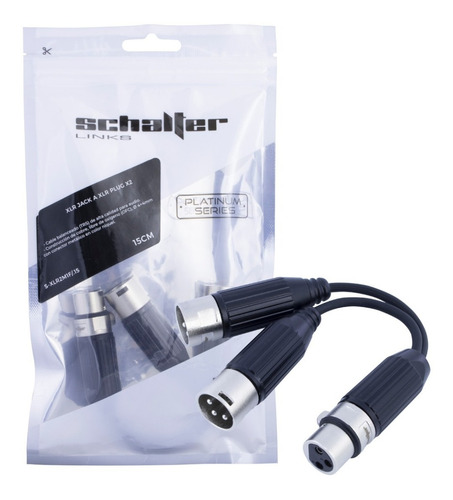 Cable Xlr Jack A Plug X2 De 15 Cm Cobre Libre Oxigeno*