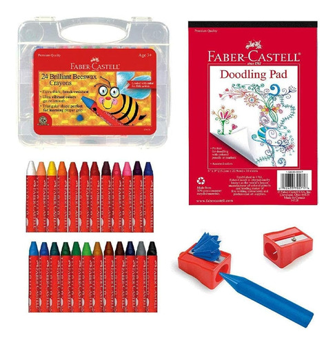 Juego De 24 Crayones De Cera De Abejas Fc14339 Faber-castell