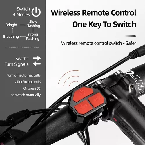 COMPRA Luz Trasera para Bicicleta con Direccional y Sensor Rockbros