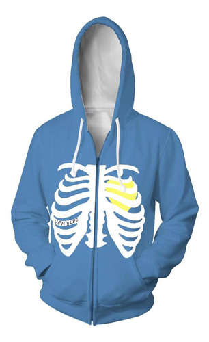 Sudadera Con Capucha De Calavera Y Esqueleto 3d De Halloween