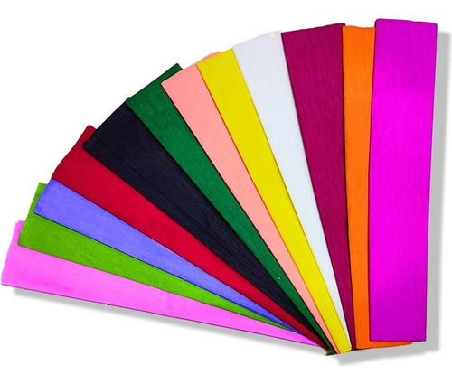 Papel Crepe V/ Colores 50 X 200 Cm De 20gr Pack X 10 U