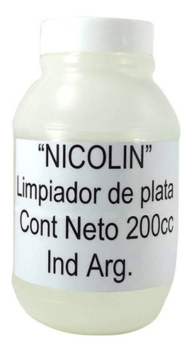 Liquido Limpiador Nicolin Para Plata 200cc Joyas Center