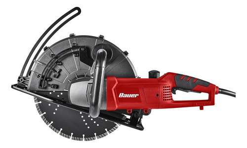 Sierra De Concreto Portátil Bauer 14 , 15 Amp Color Rojo Frecuencia 60h