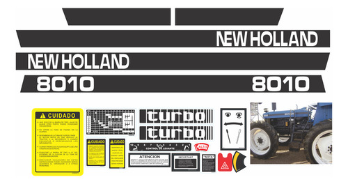 Juego De Calcas Para New Holland 8010